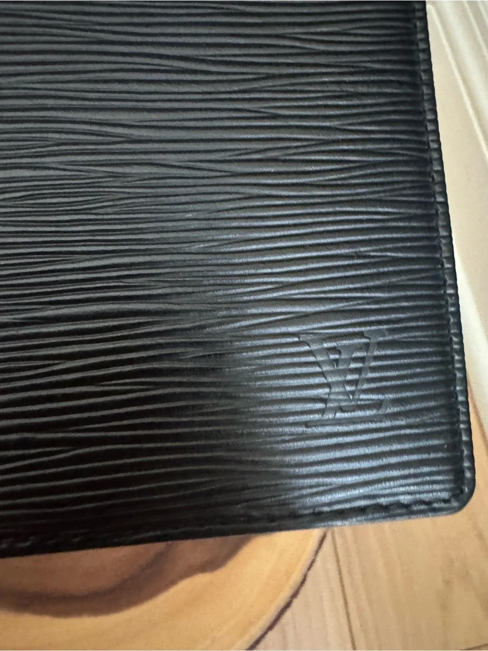 Louis Vuitton Black Epi Leather Long Bi-Fold Passport Wallet